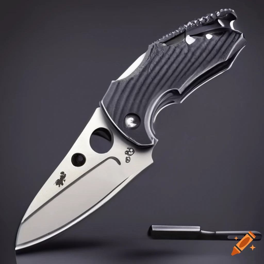 Spyderco scalpel with grip on a futuristic Japanese-style glass steel table