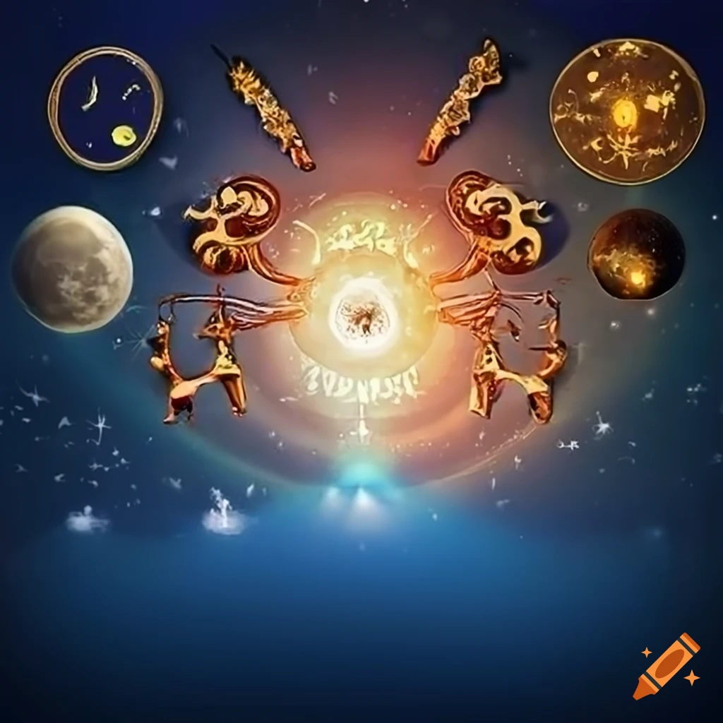 Indian astrology and numerology services with moonlight blue background and gold, silver, platinum colors