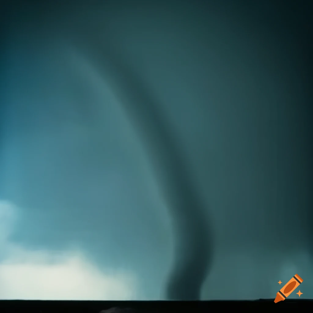 Tornado swirling with dark clouds in the sky