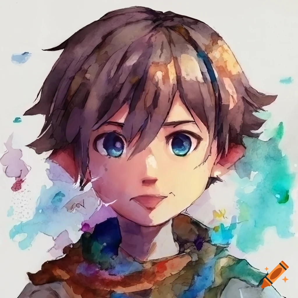 Male young villager in RPG Anime style with dynamic lighting