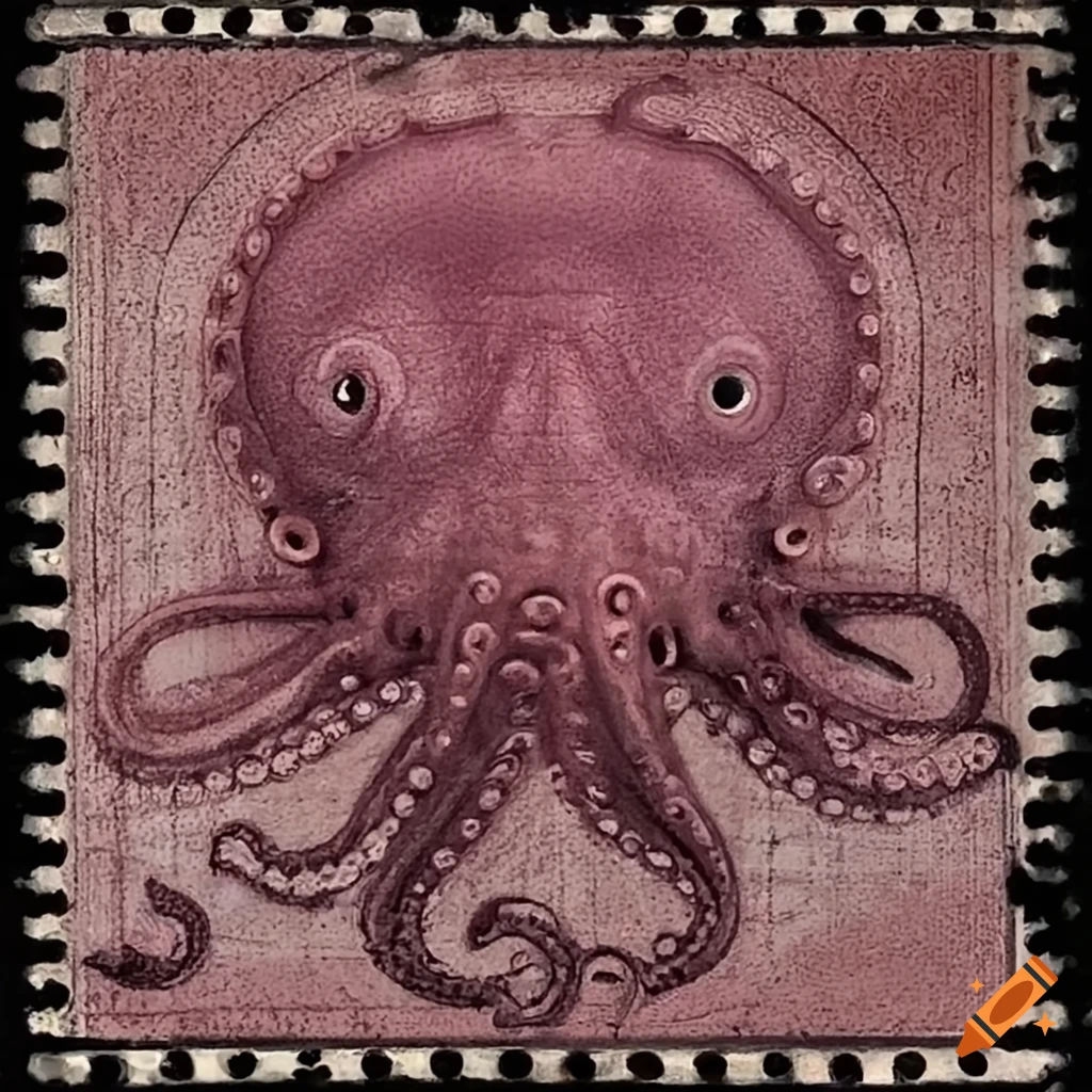 Octopus face stamp