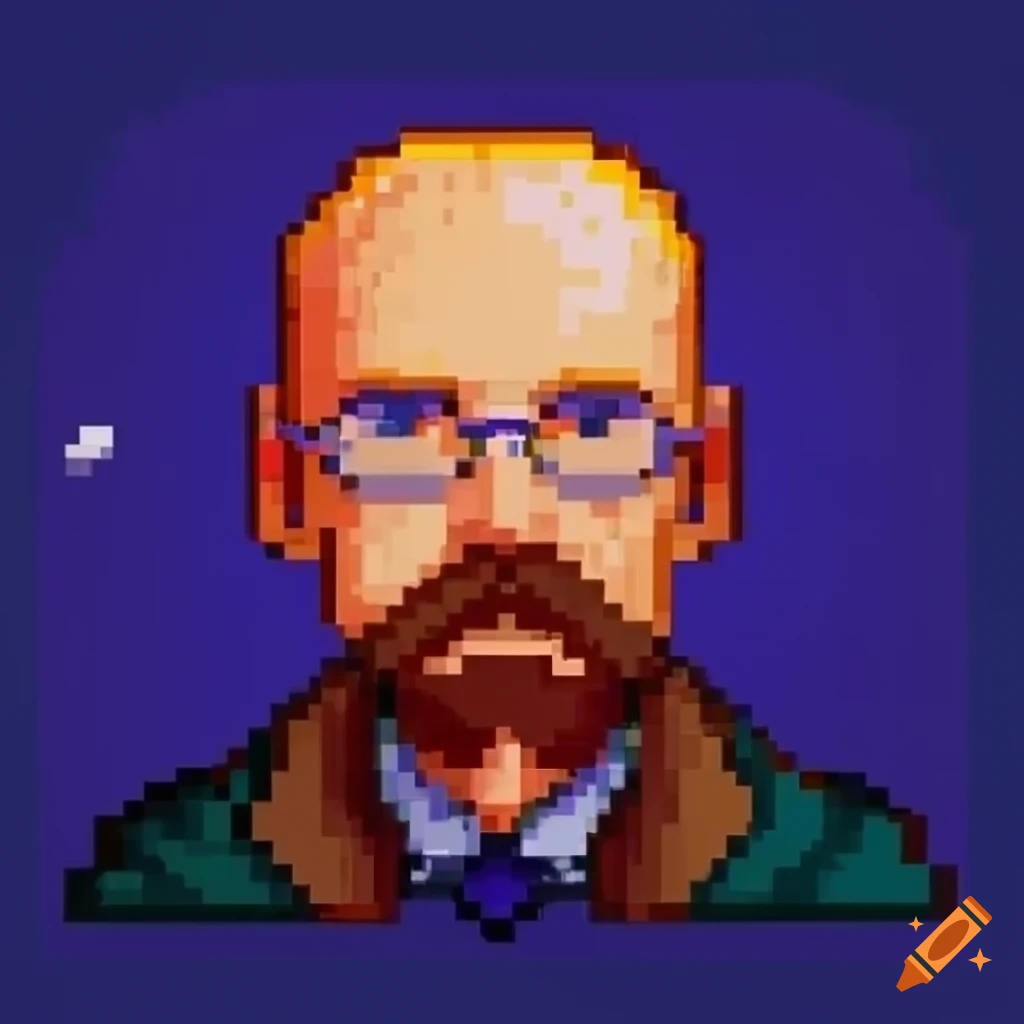 Walter White in Stardew Valley pixel art