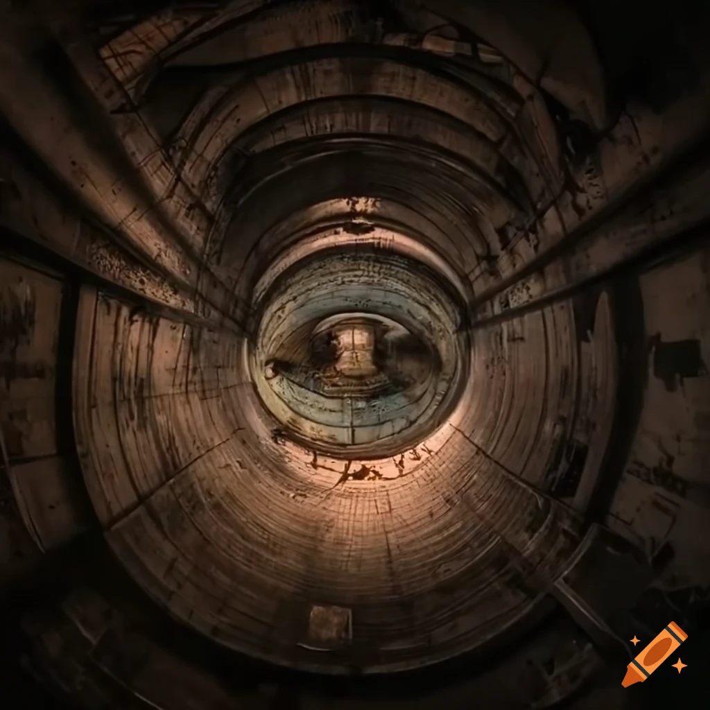 Abandoned factory from the 1940s in a spherical style