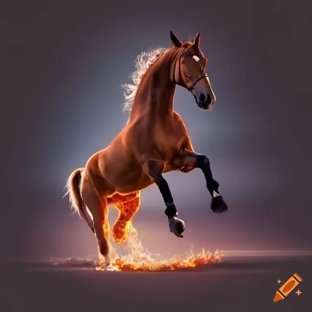 Horse jumping over a high bar