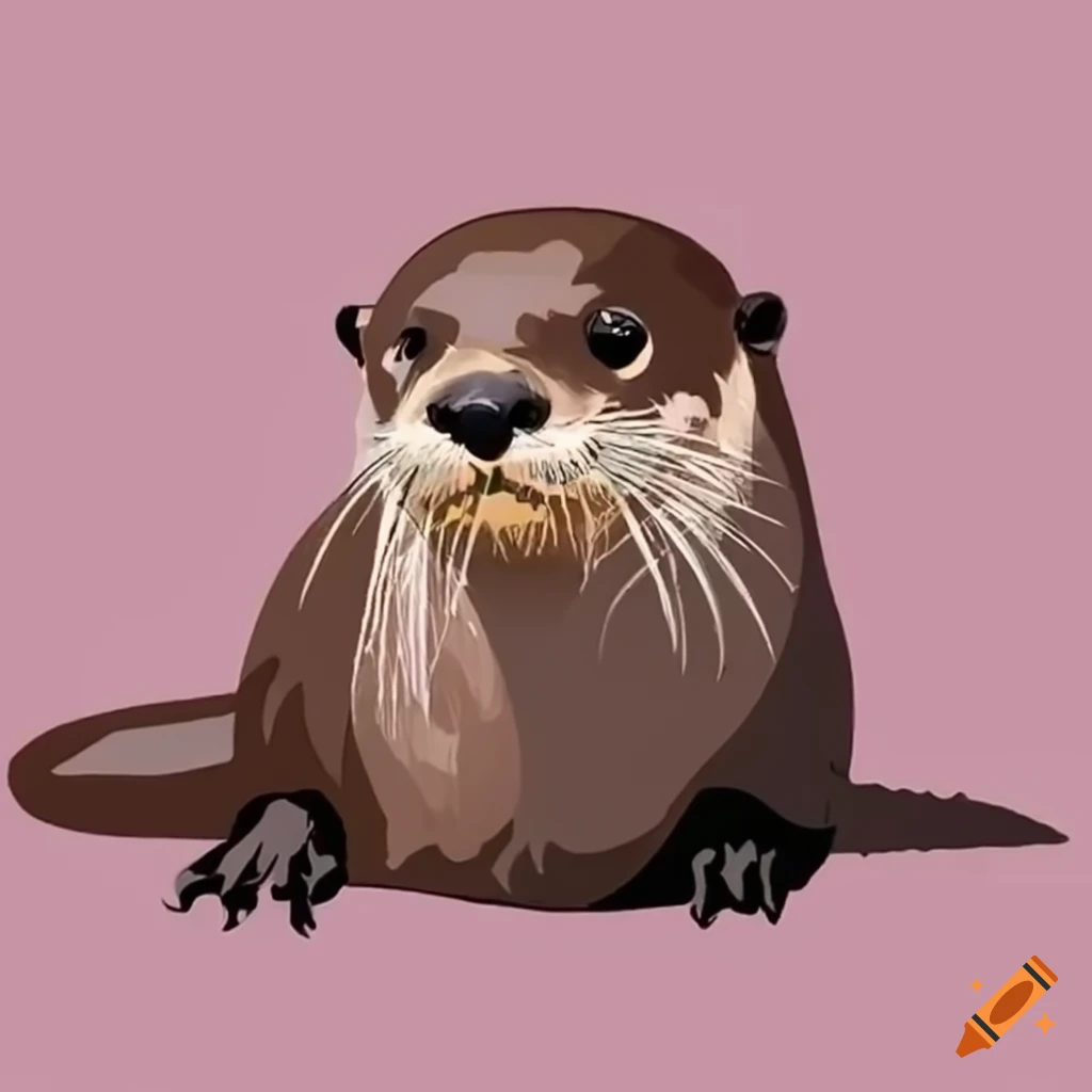 Otter with a 'Rosa' sign