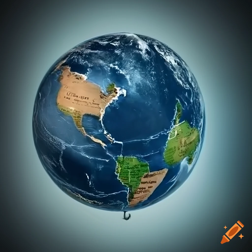 Knowledge is Power text over a globe background, minimalistic and creative