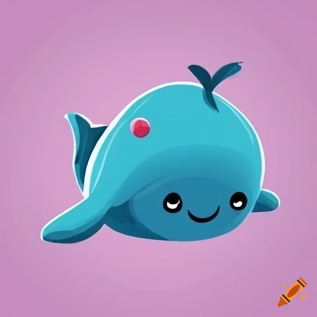 Cute whale icon