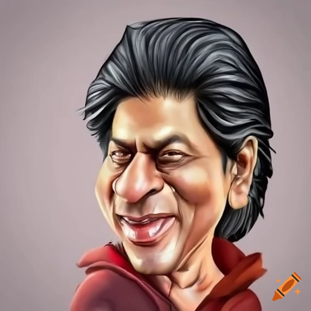 Full body caricature of Shah Rukh Khan in Kanpur