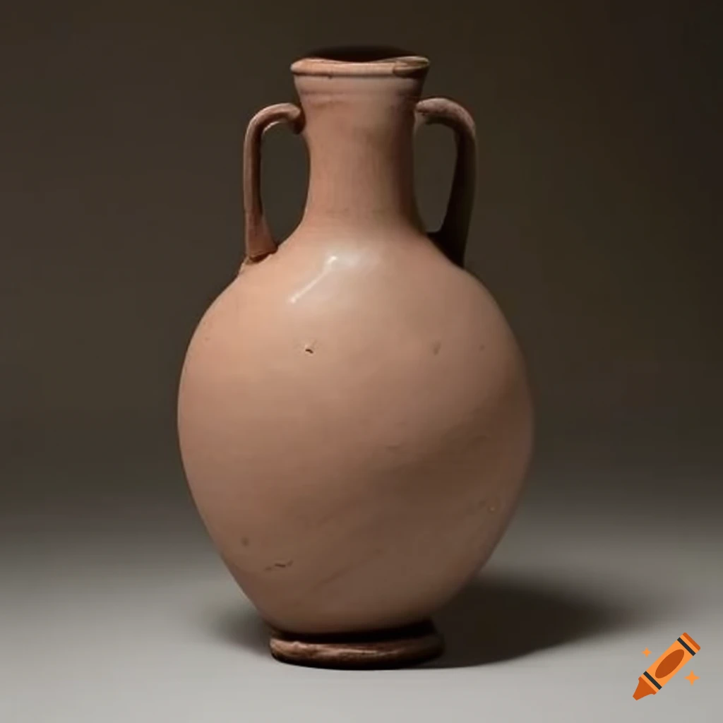 Coptic monastery amphora with small handles in ash glaze
