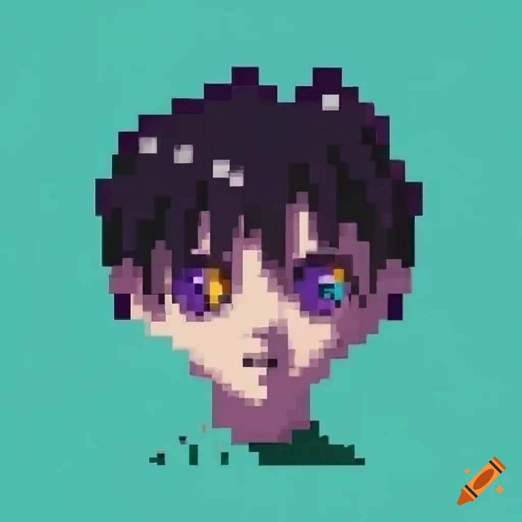 PlayStation 1 character with Anime eyes in outsider art style