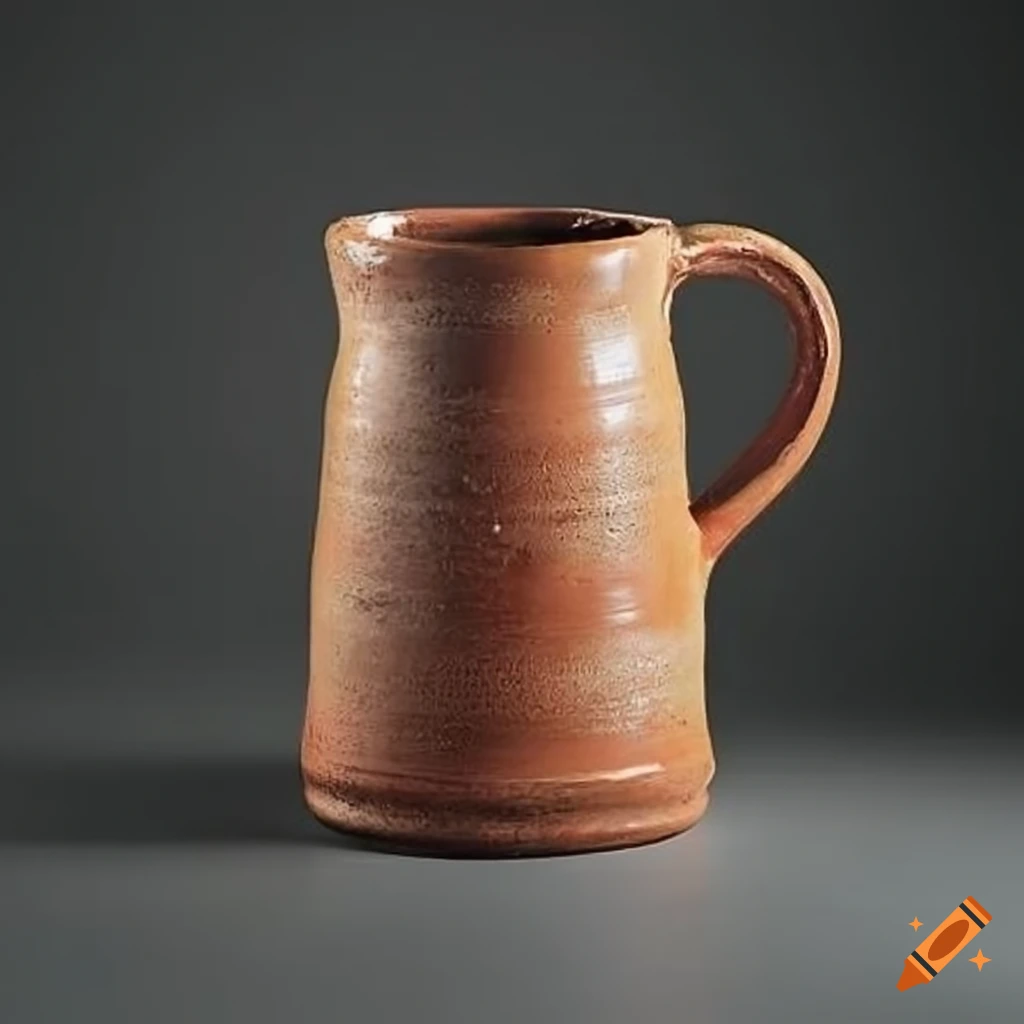 Ash glazed clay tankard