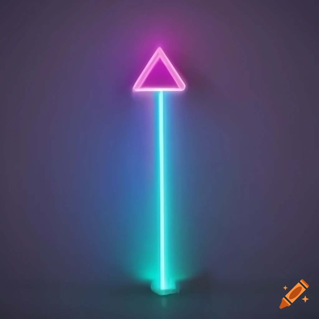 Neon straight arrow