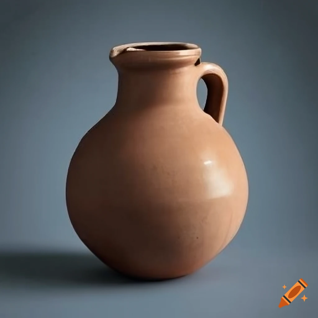 Plain ash glazed Coptic monastery amphora jug