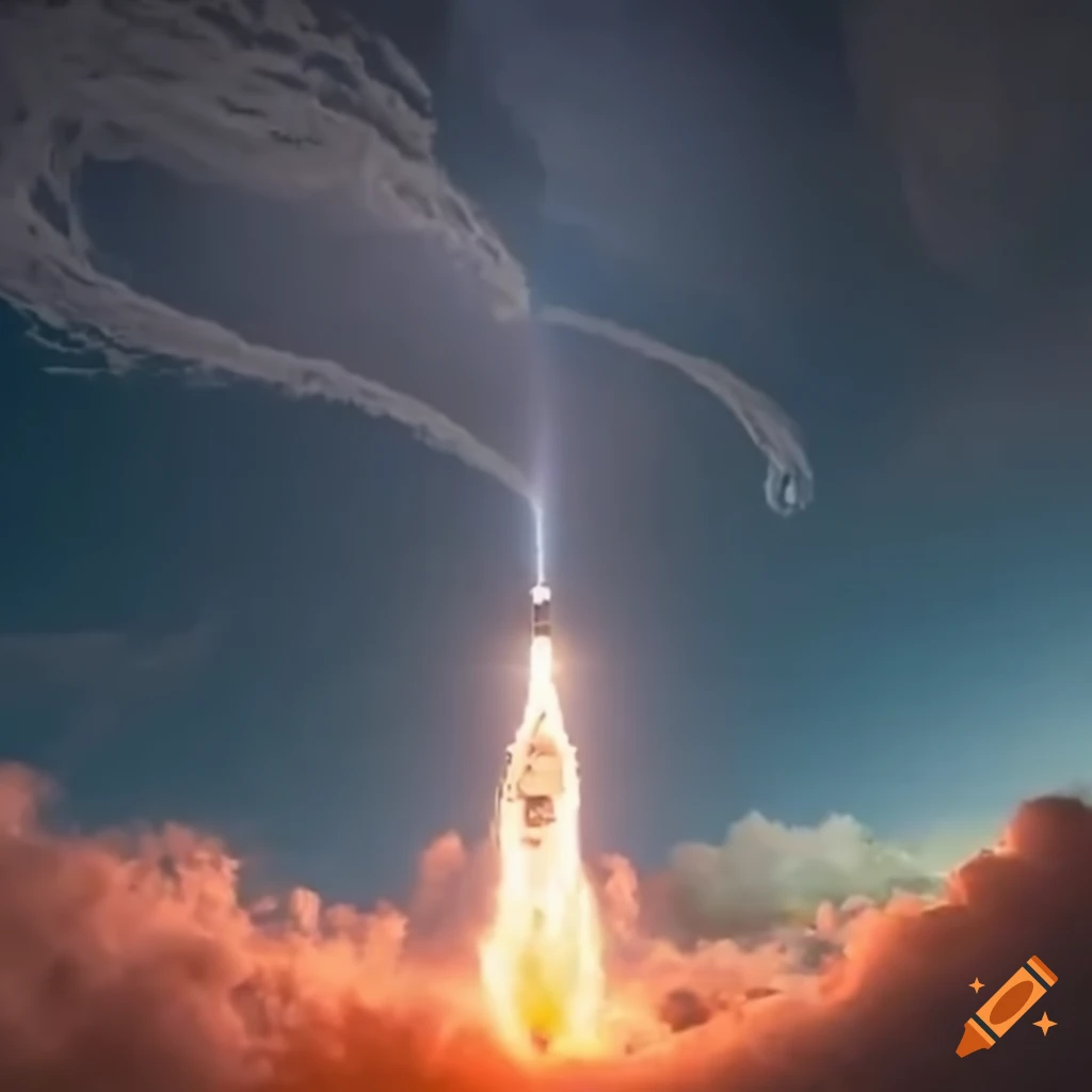 Rocket launch from flat Earth into upper atmosphere with crypto kite storm