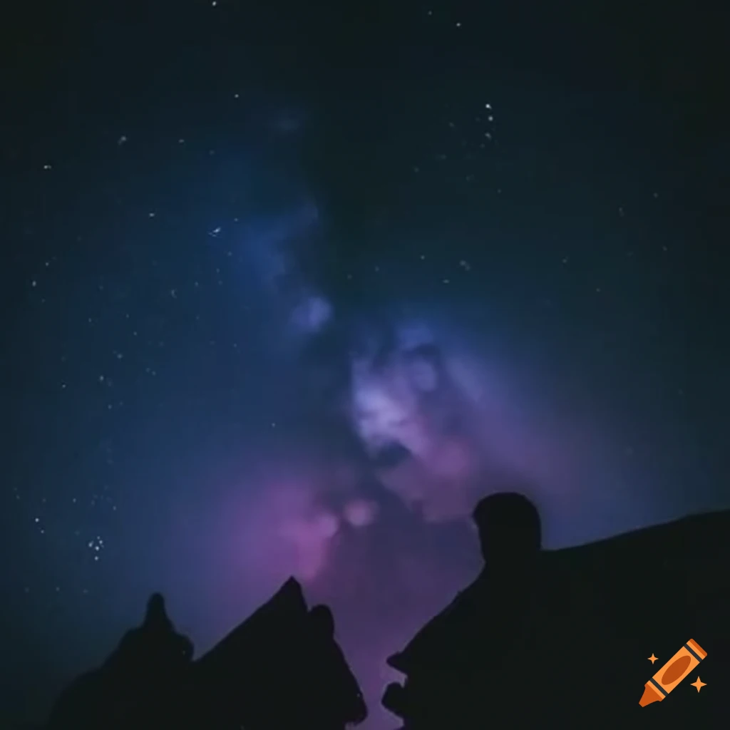 Dark aesthetic sky with stars and inspirational quote written in white font