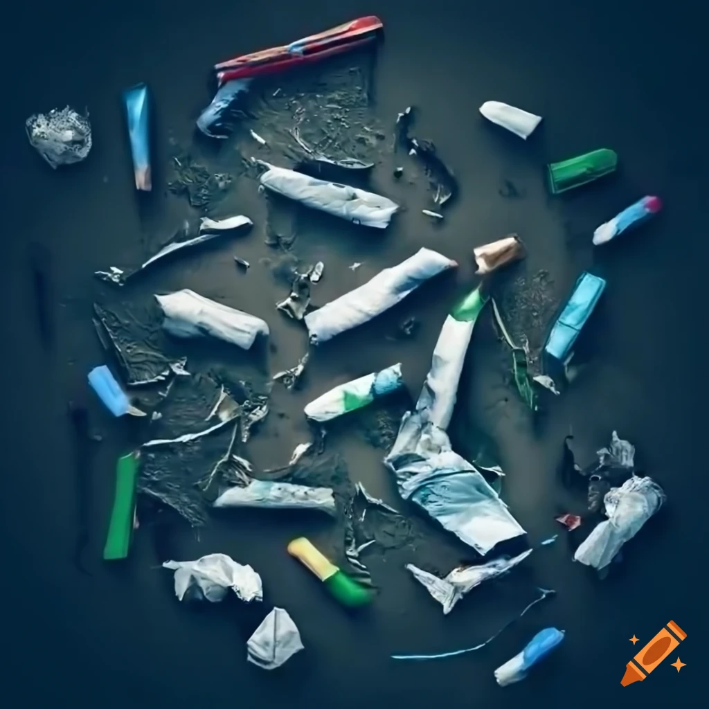 Top view of a garbage pile