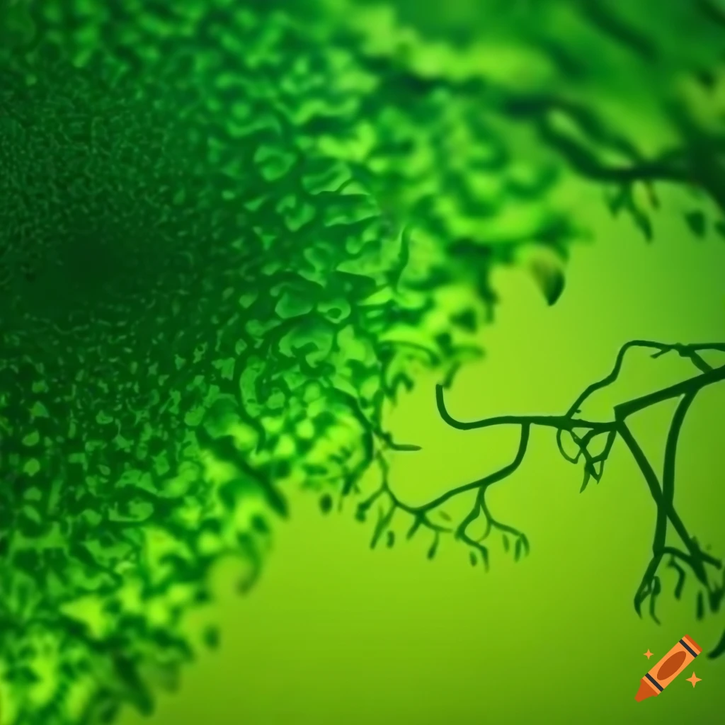Multiple green leaves pattern