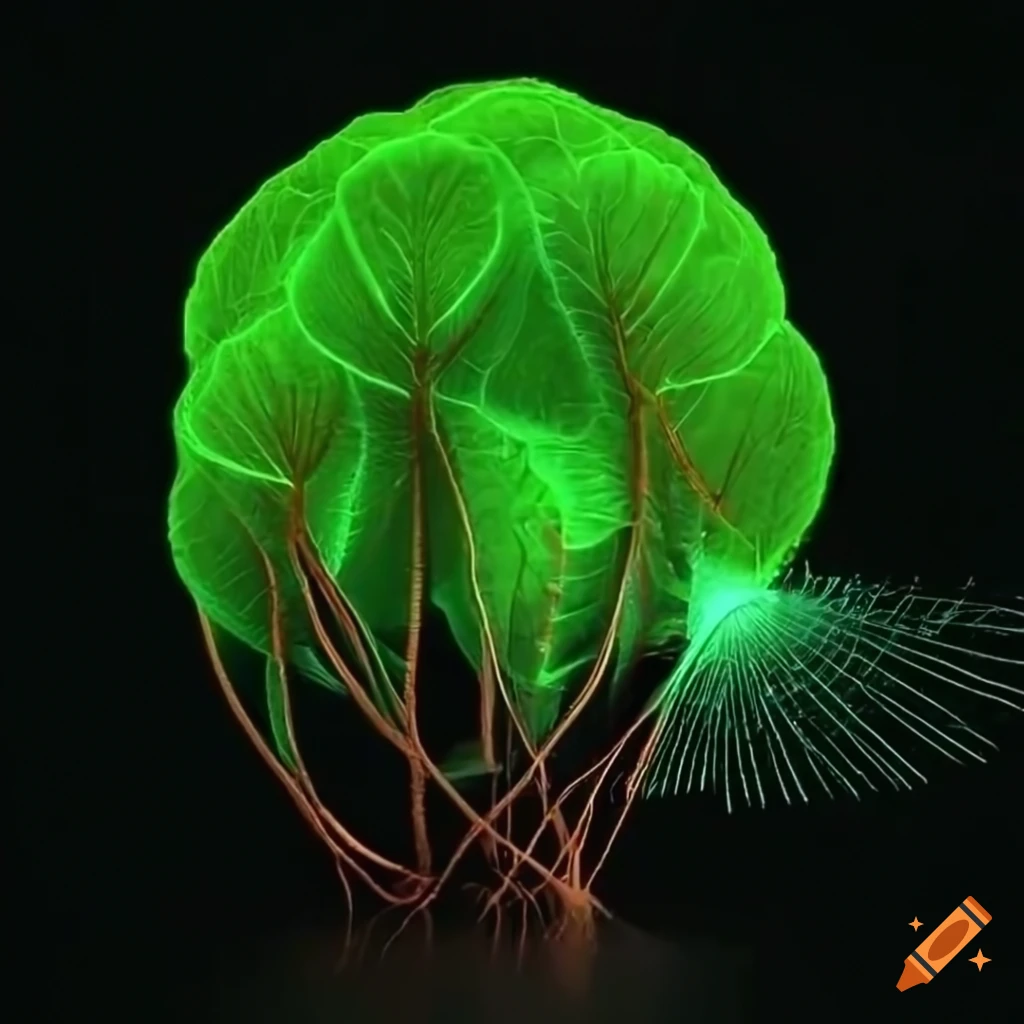 Exotic rainforest parasitic plants hologram featuring the castillana