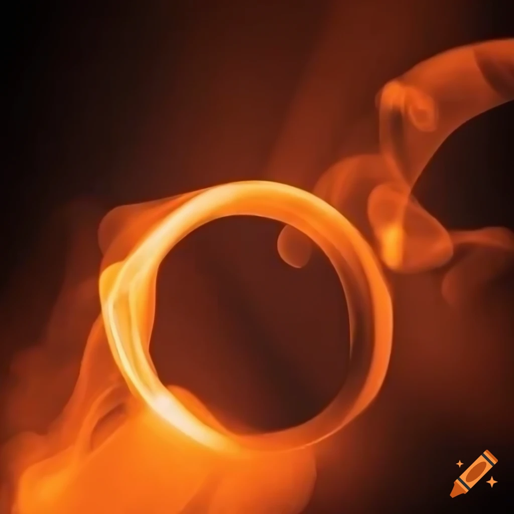 Close-up Hollywood movie style scene with fire and smoke in orange light