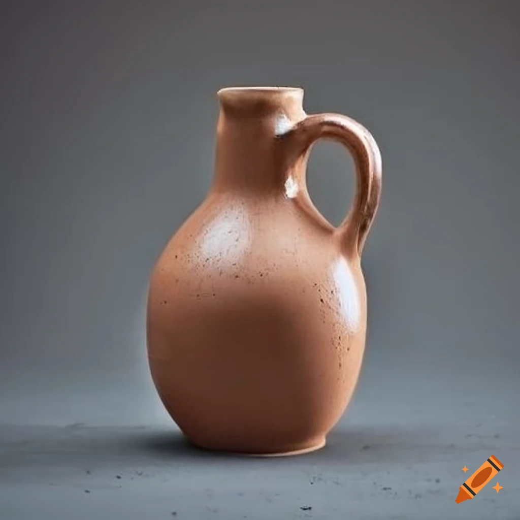 Salt glazed clay jug