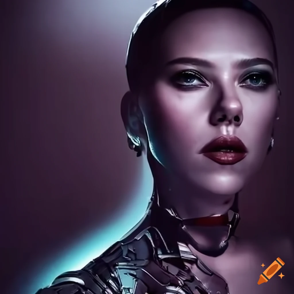 Futuristic cyborg with intricate machinery in a sci-fi setting