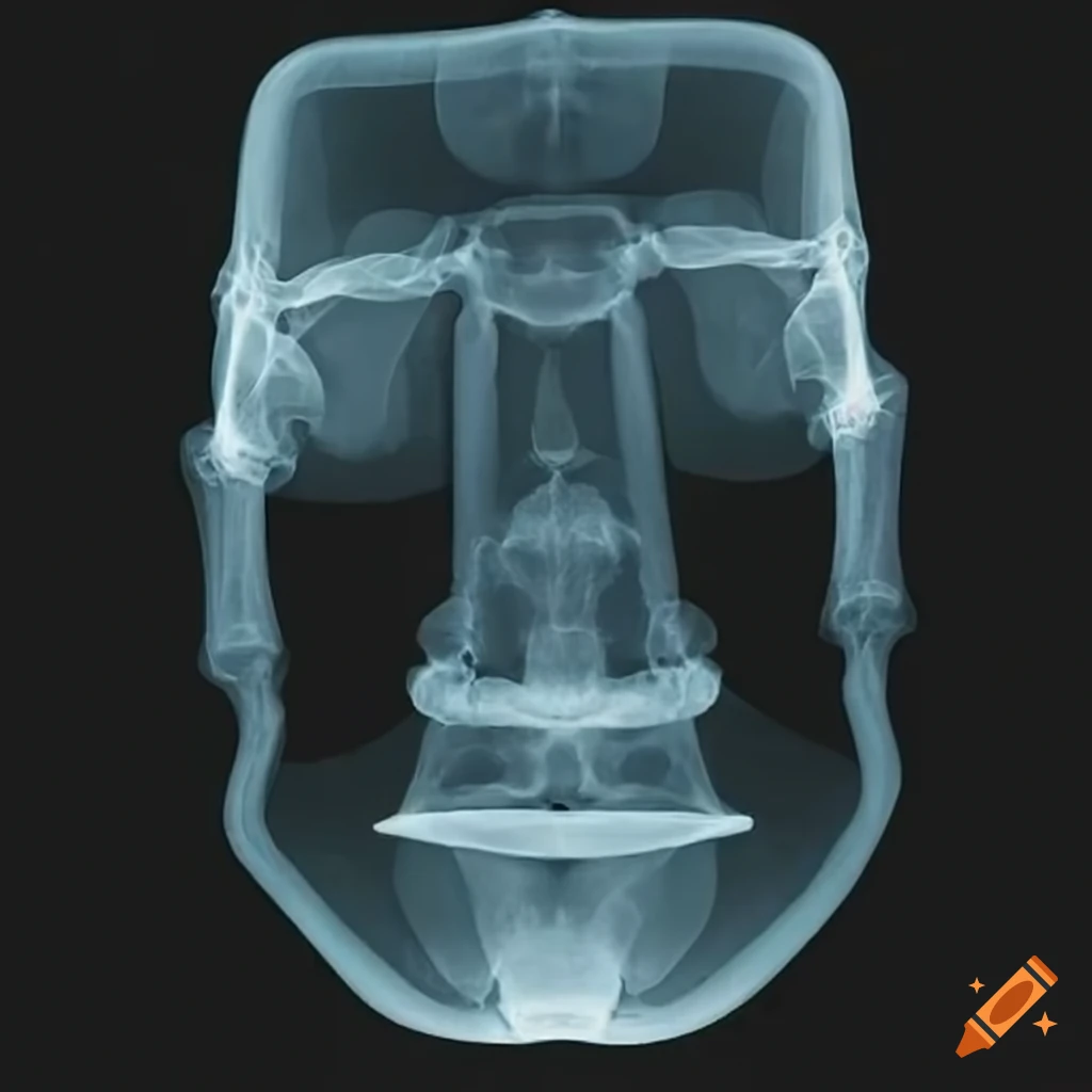 X-ray of a moai statue