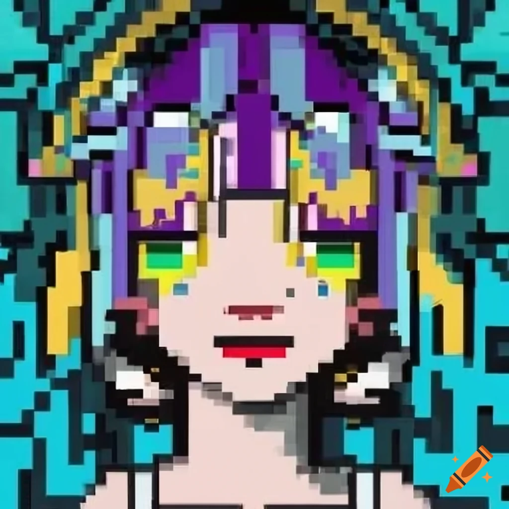 Tarot character with Anime eyes in outsider art style
