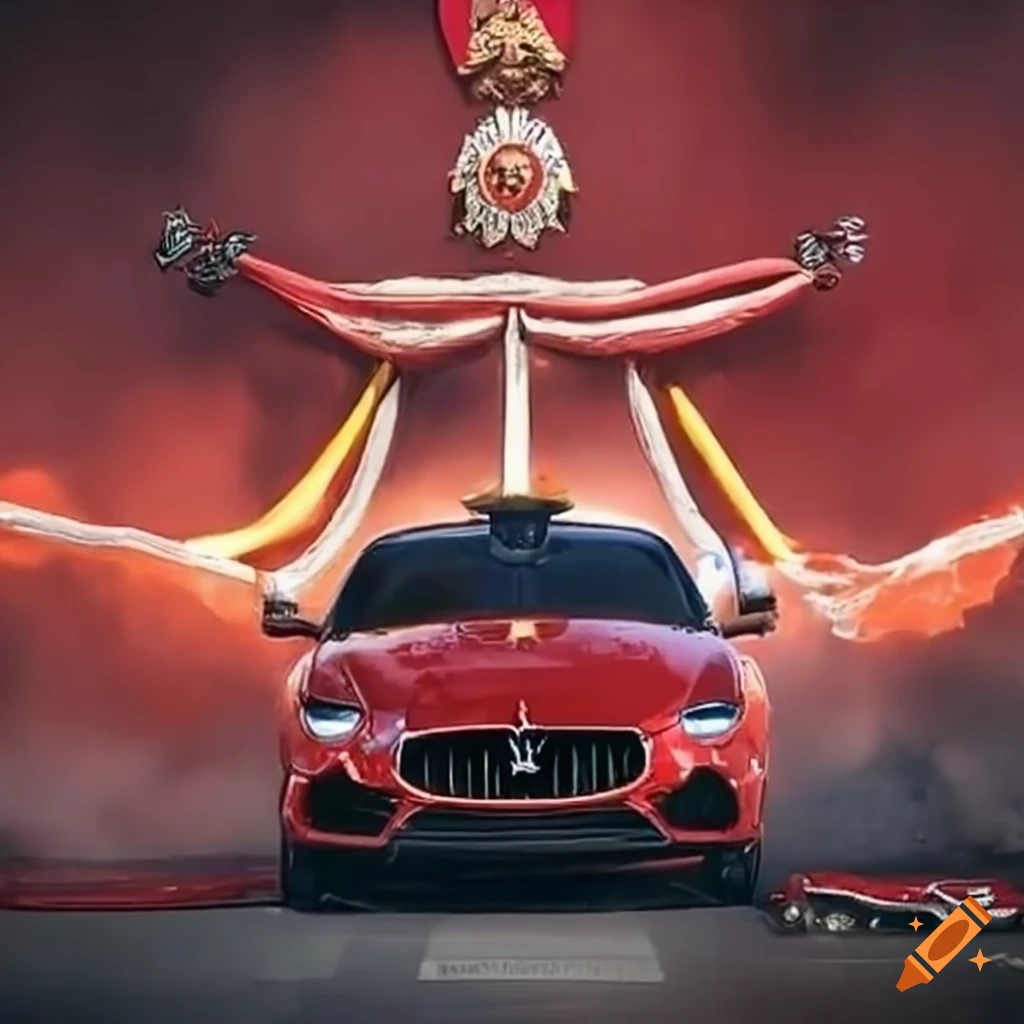 Eleven firefighters in uniforms with Maserati logos