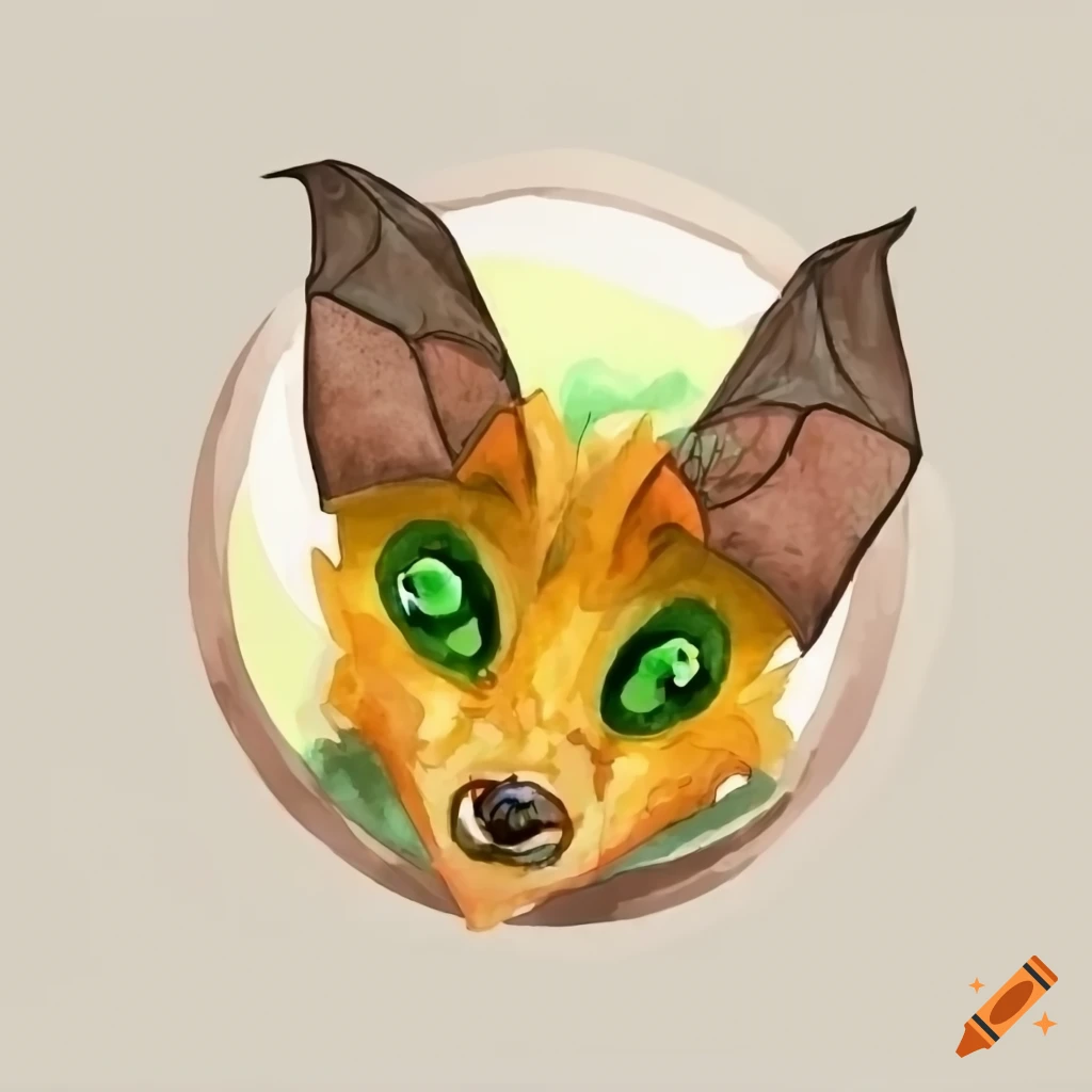Anthropomorphic bat with green markings in toony furry style