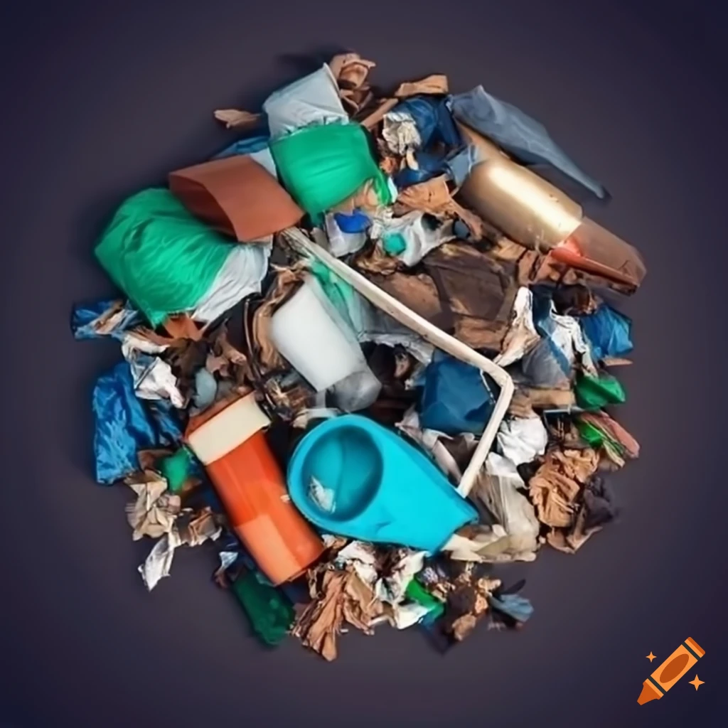 Top view of a garbage pile