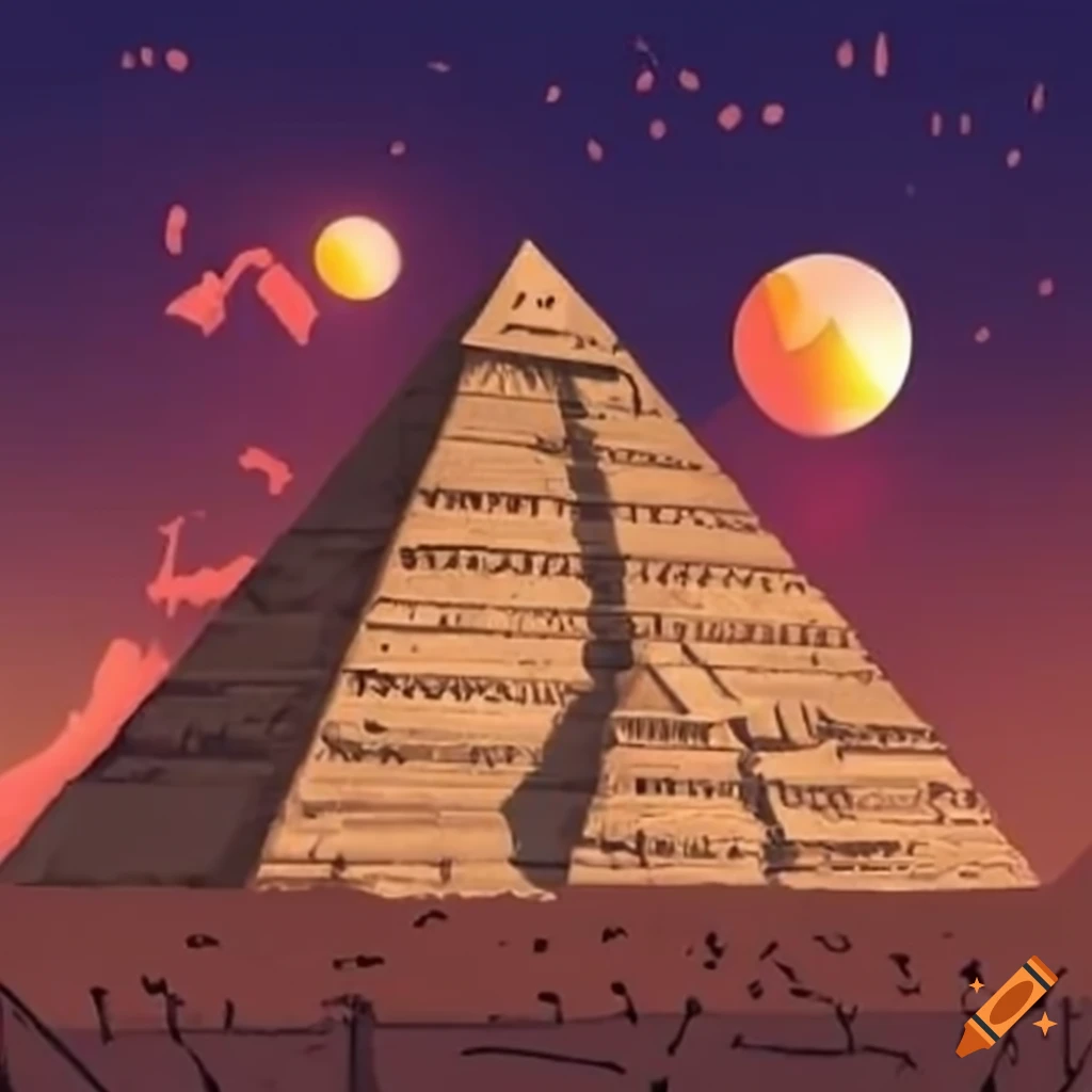 Pyramide égyptienne avec des étages bien définis