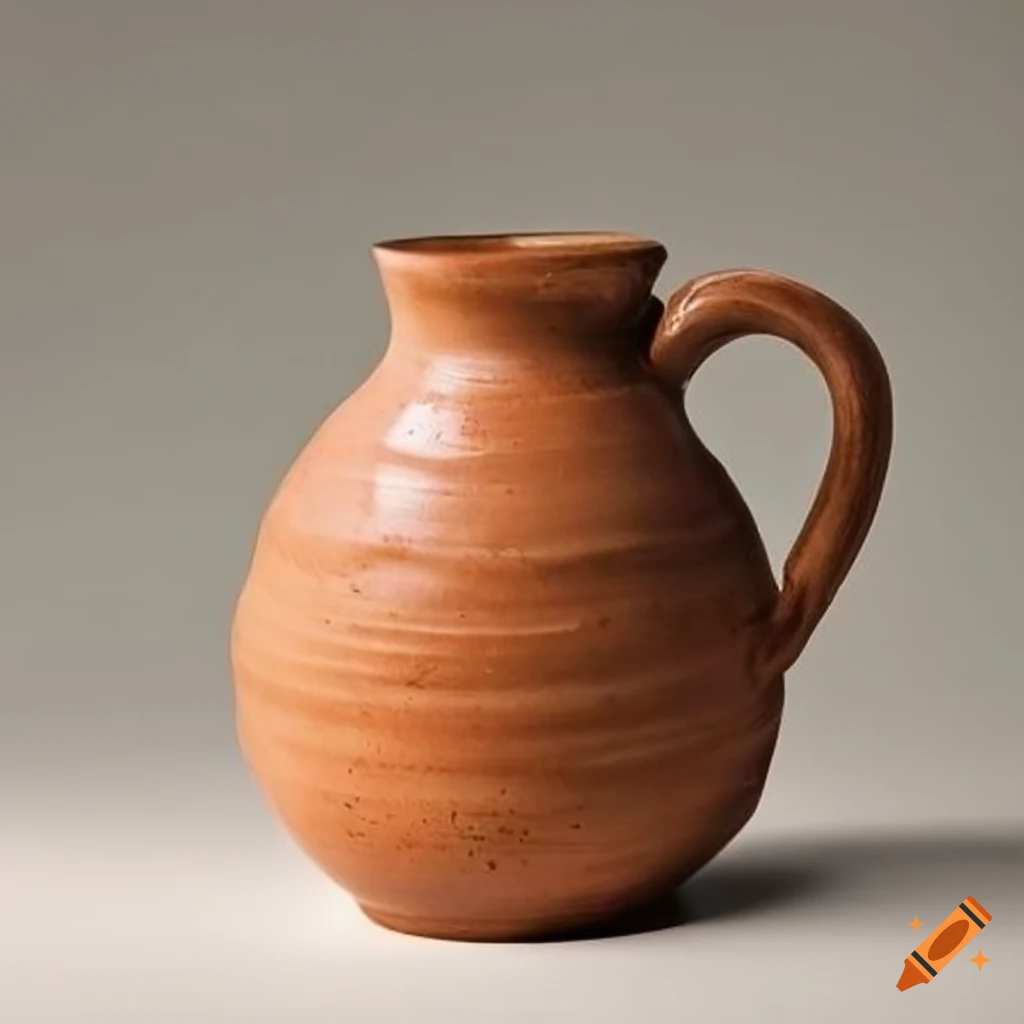 Salt glazed clay jug