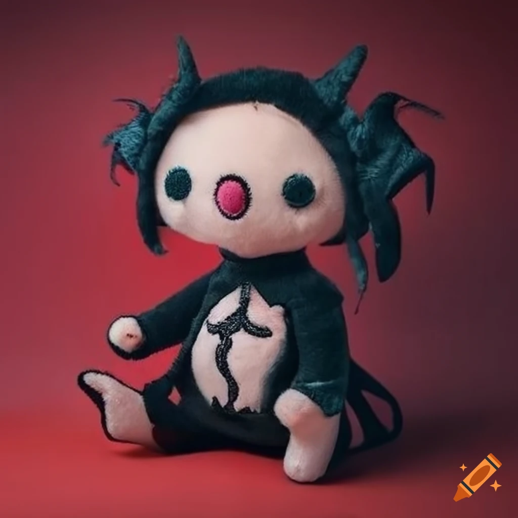 Unique and cute gothic-style plush toy by Jerzy Tchorzewski