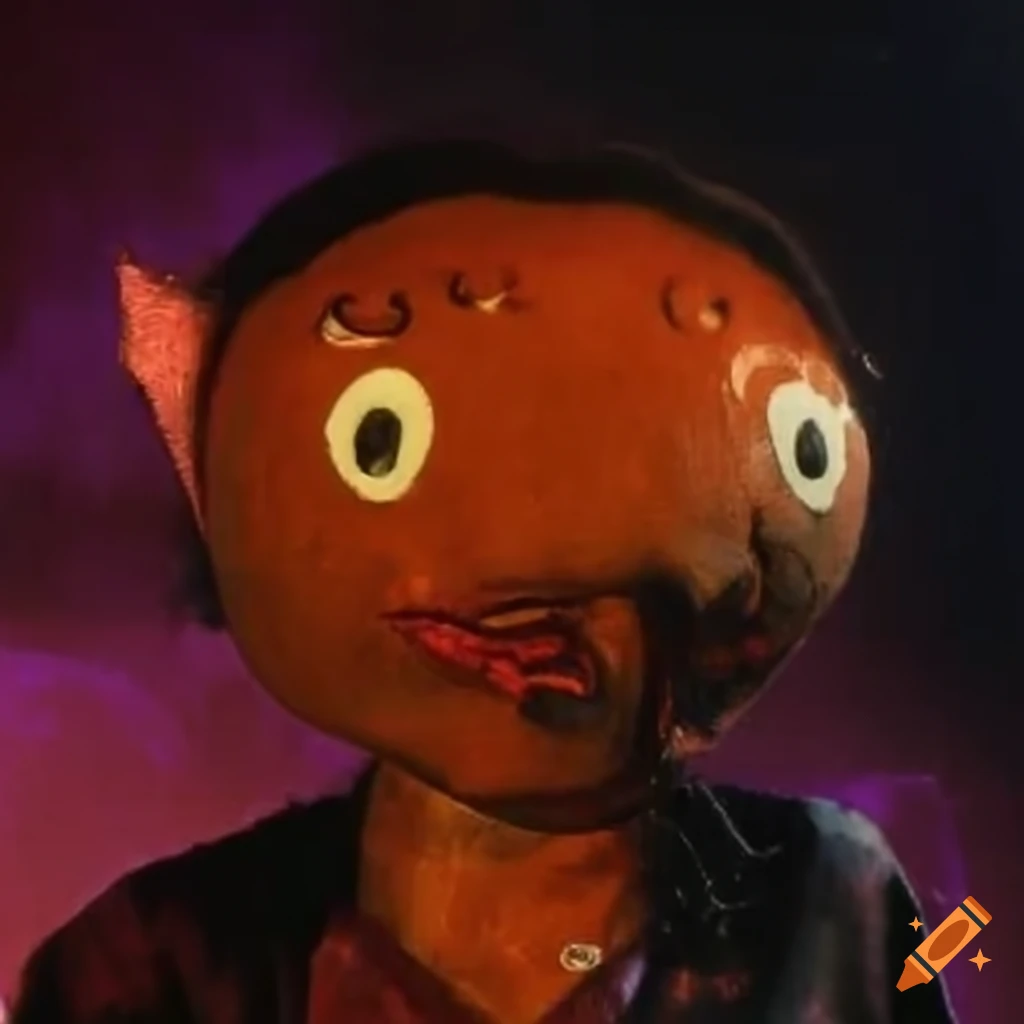 Face of Frank Sidebottom on an Indian elephant