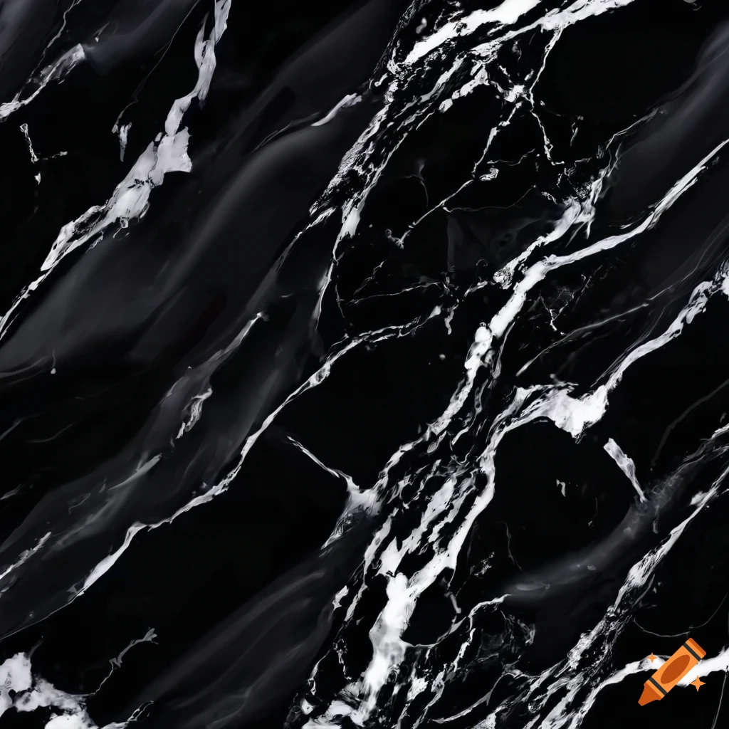 Black marble background with white veins