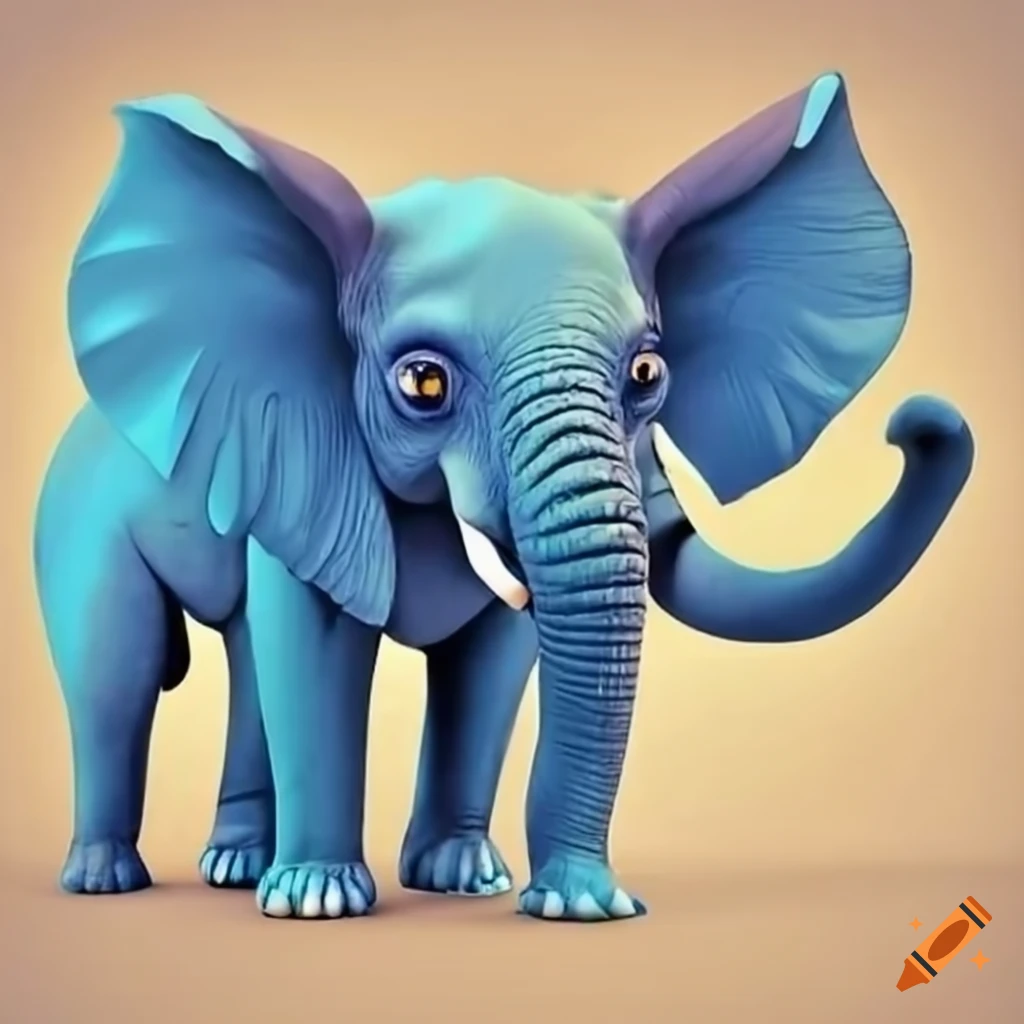 um elefante azul