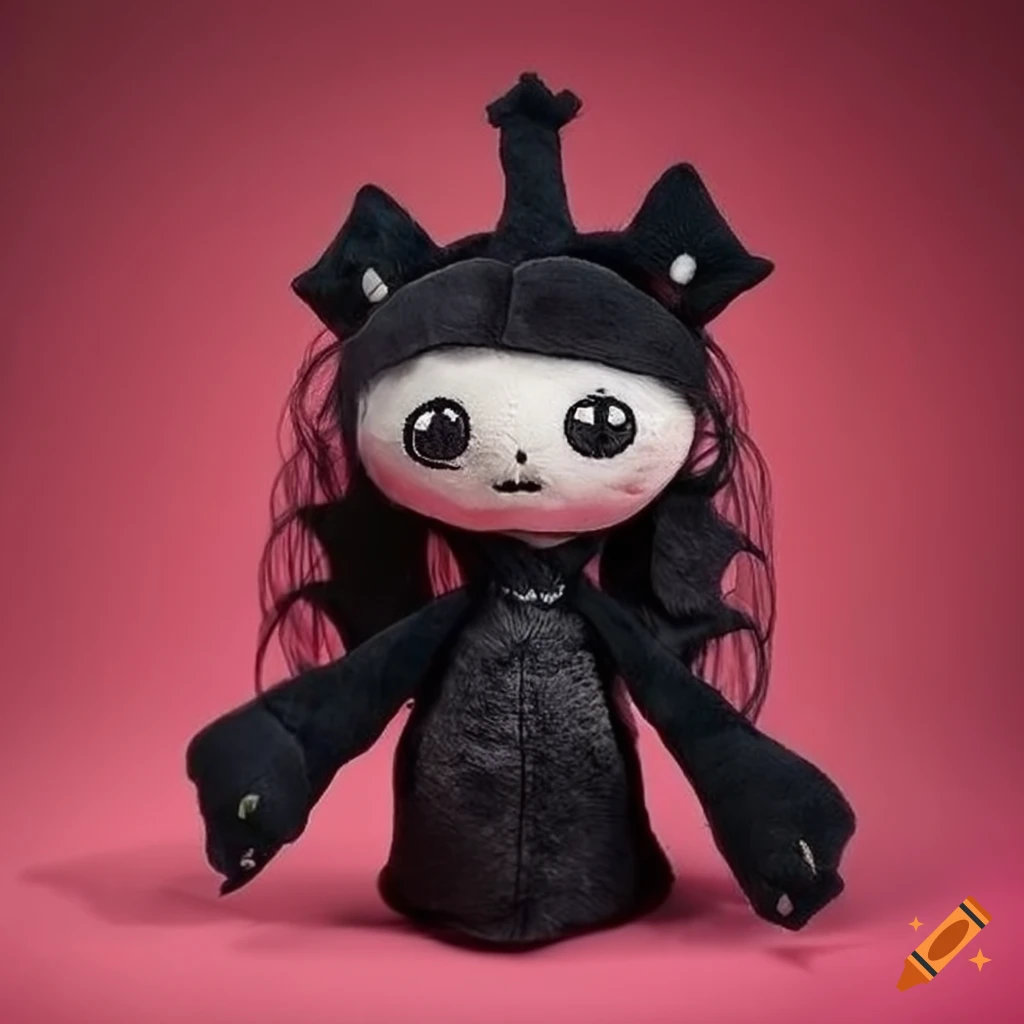 Unique and cute gothic-style plush toy by Jerzy Tchorzewski