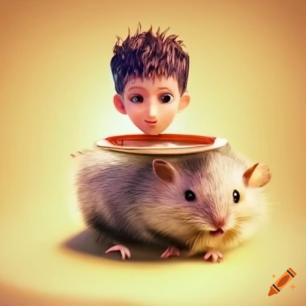 Illustration of Max and his pet hamster Turbo