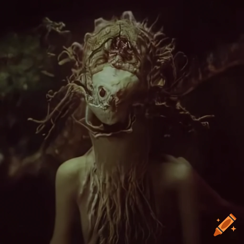 Insect god in a surreal horror art house film setting