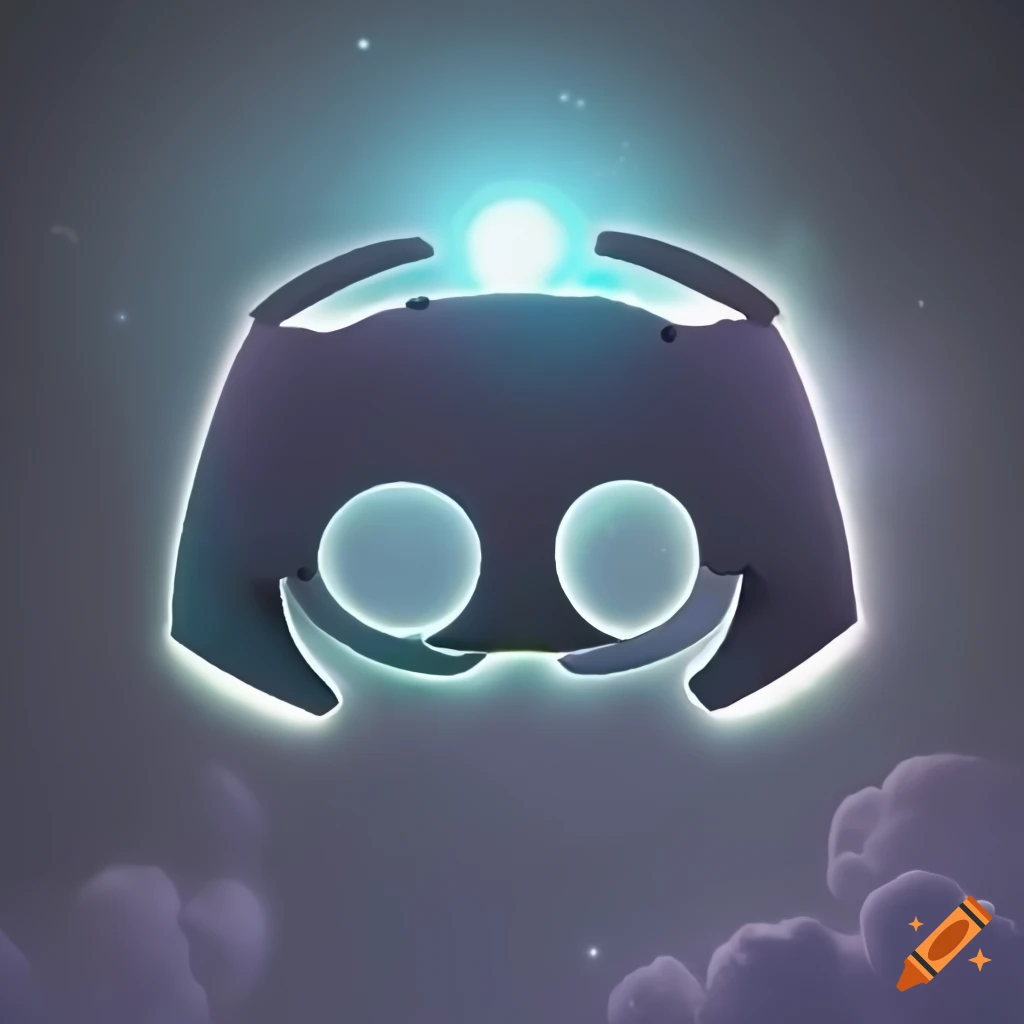 Discord logo in front of the moon