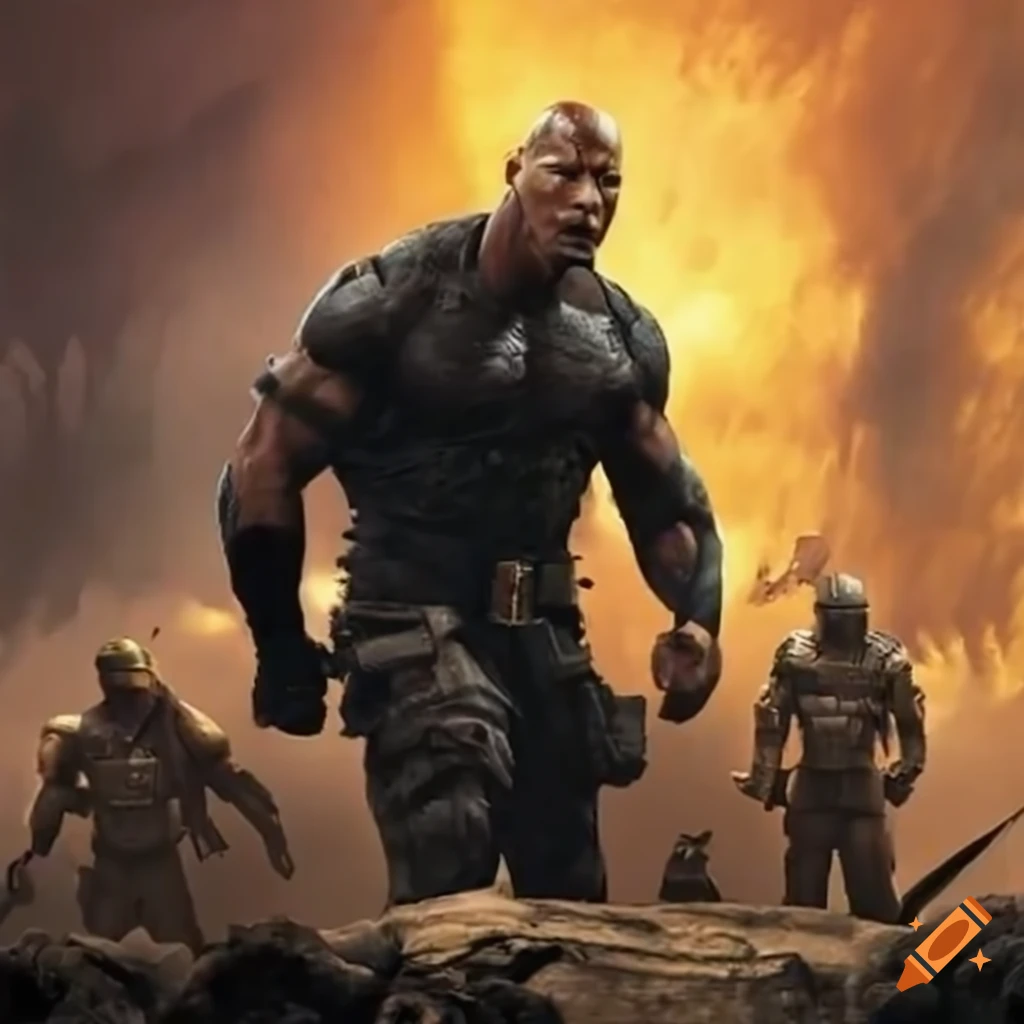 The Rock leading in combat against darkness