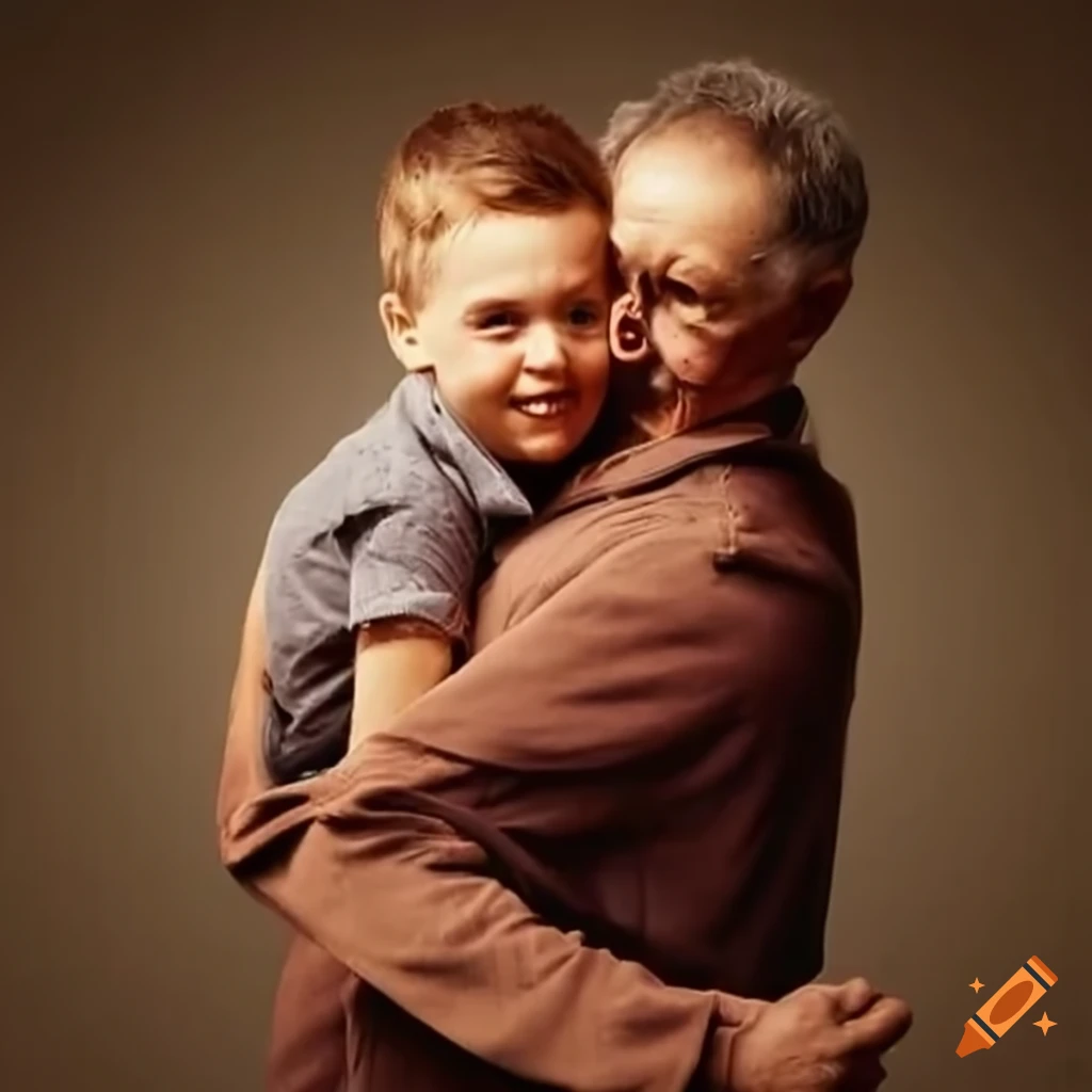 Brothers helping their elderly father