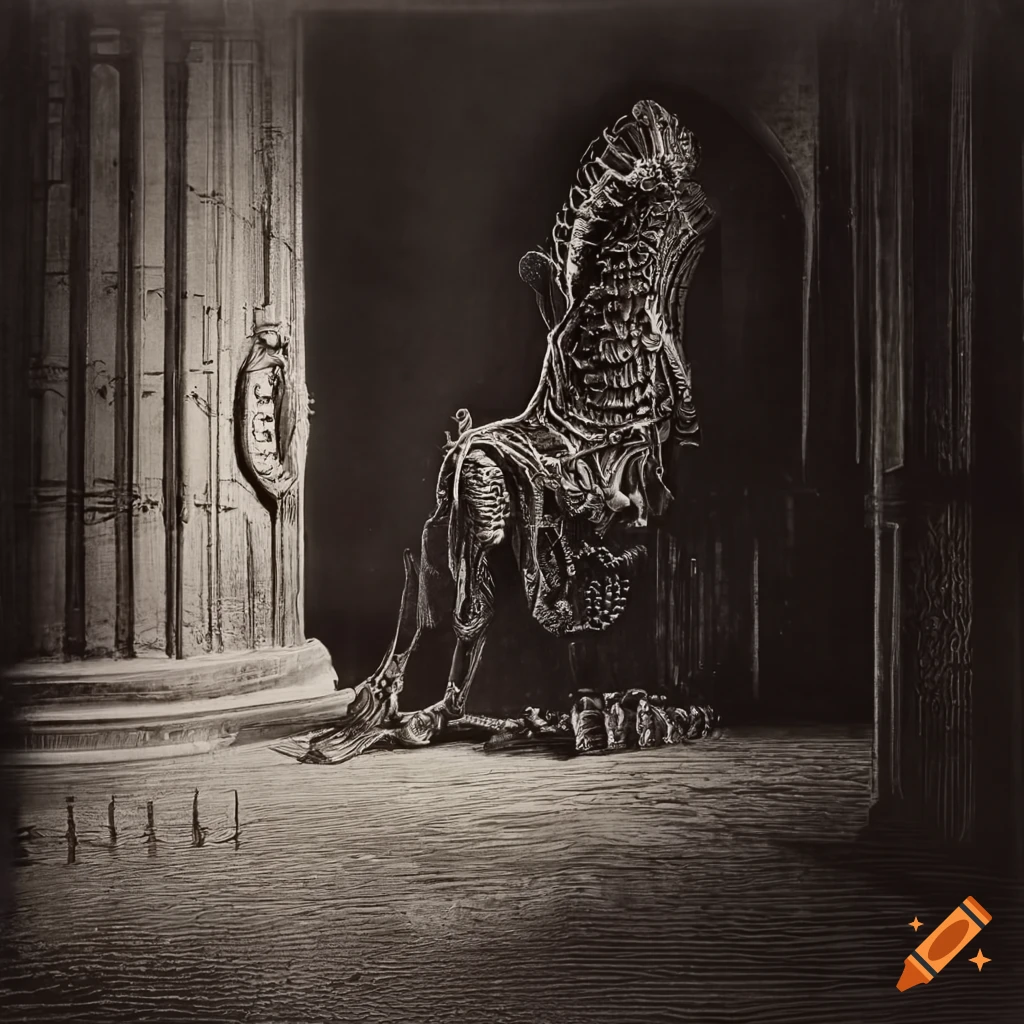 Surreal 23rd century airport Mezzotint with a renaissance vibe in black and white