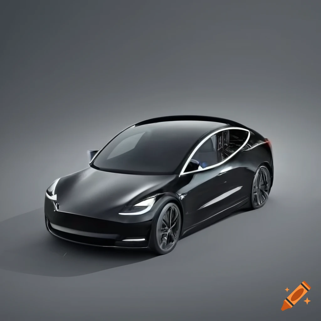Sleek black Tesla Model 3