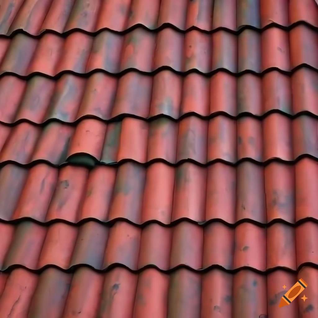 Red roof tiles texture