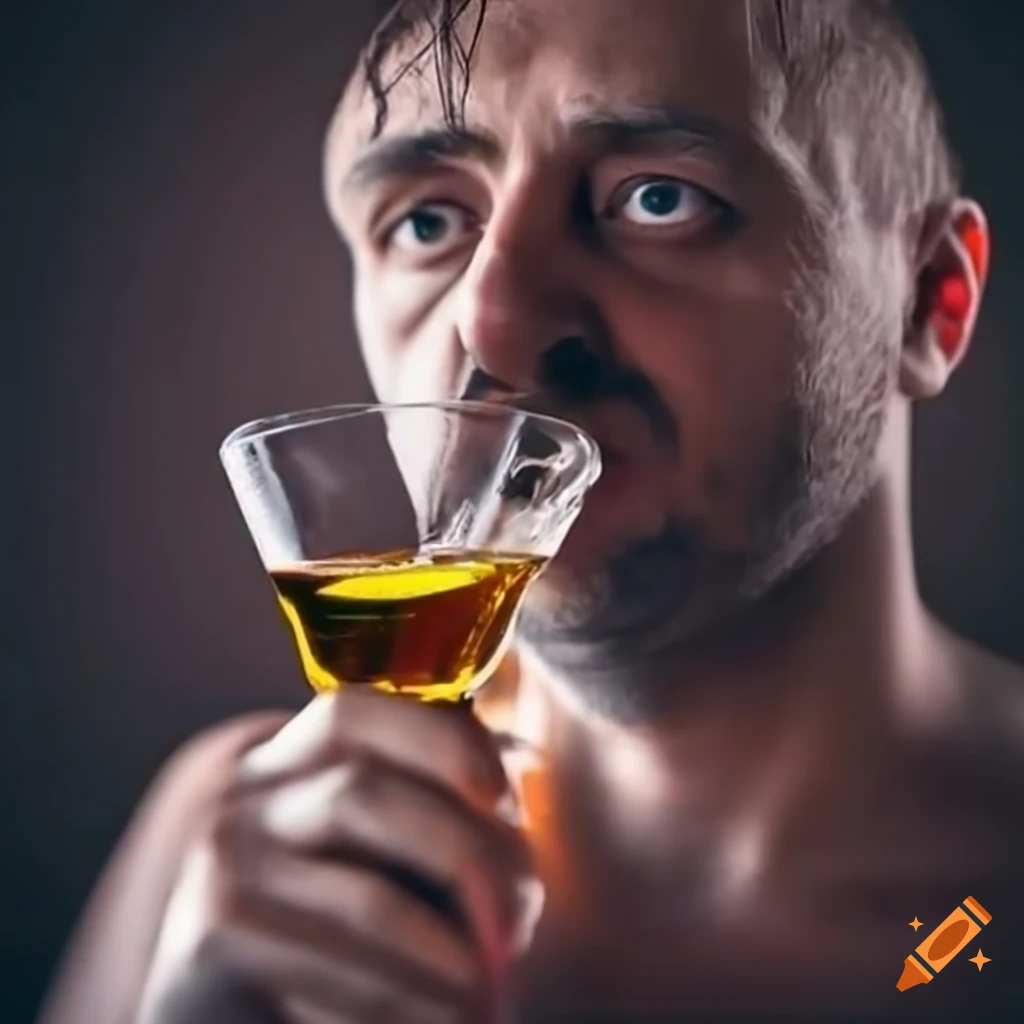 Man enjoying a bottle of alcohol