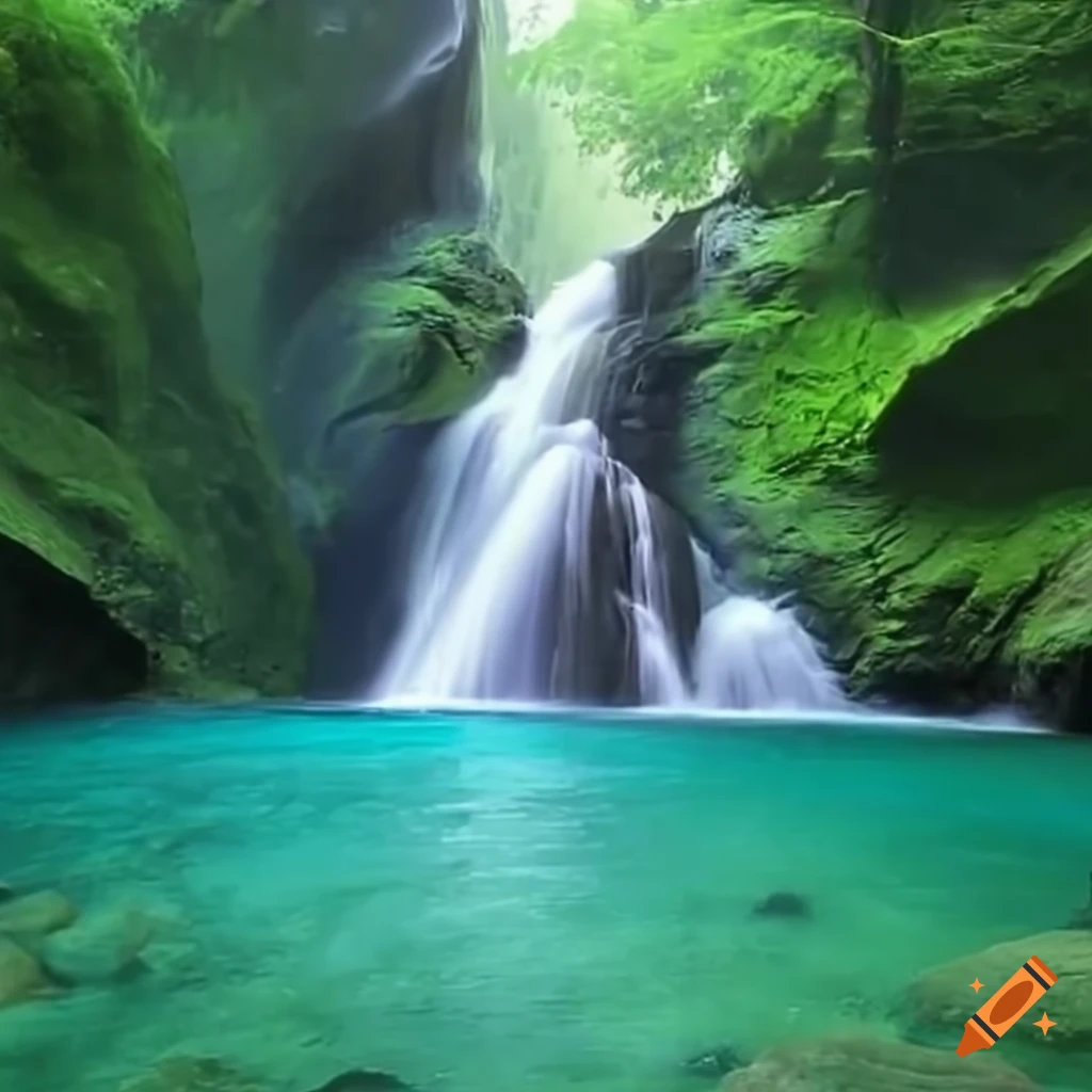 Waterfall in the mountainside