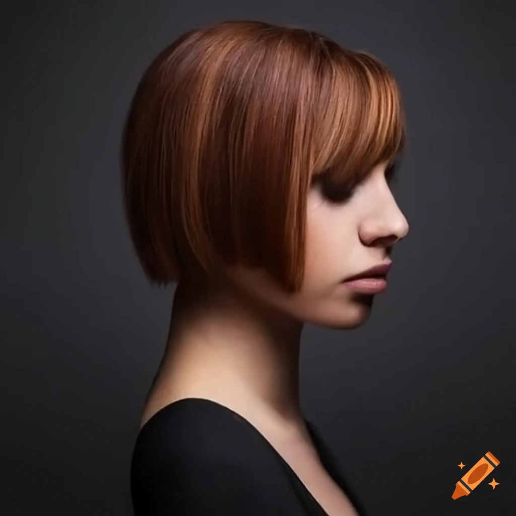 Asymmetrical bob hairstyle on Craiyon