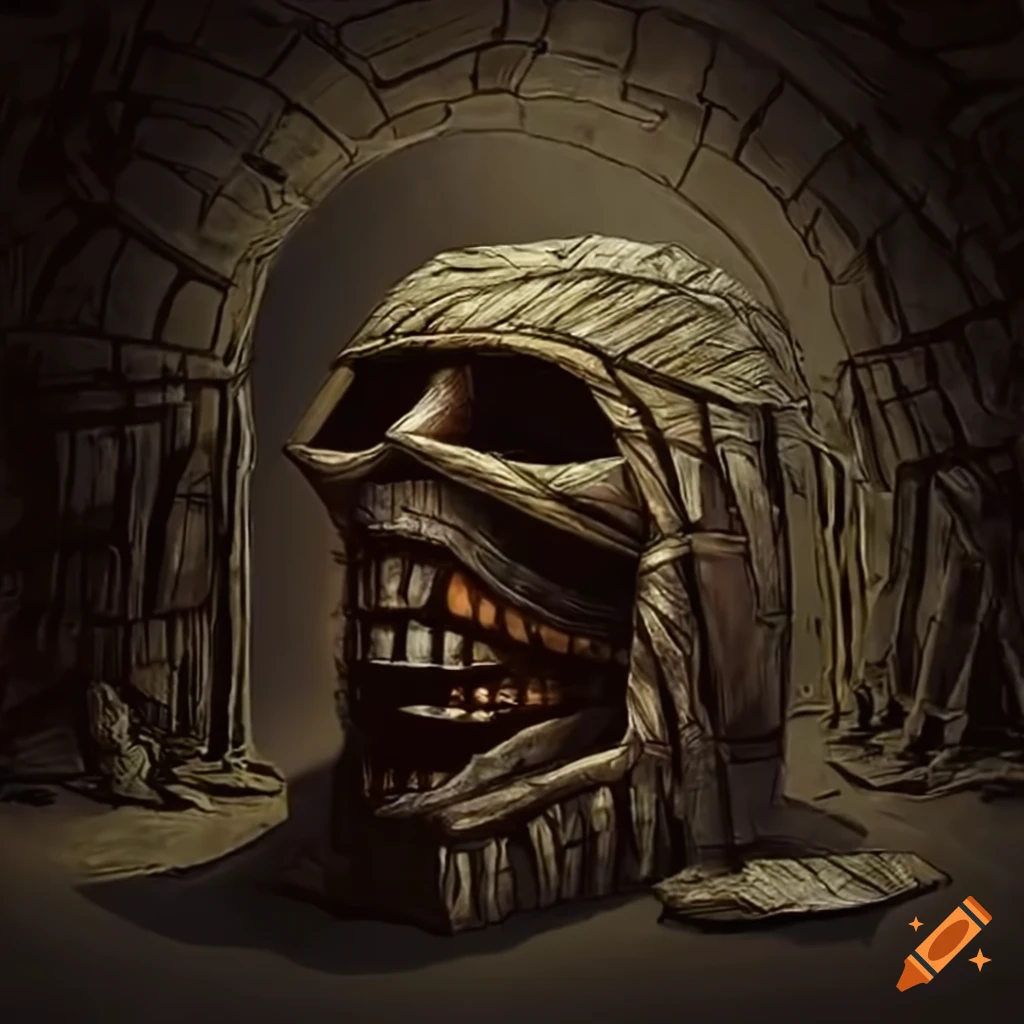 Mummy in a dungeon trap