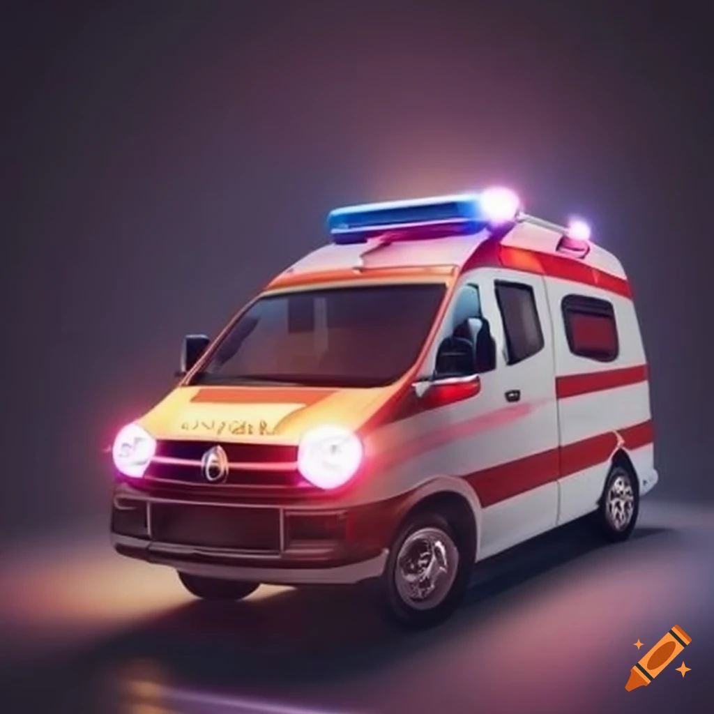 Ambulance carrying a patient